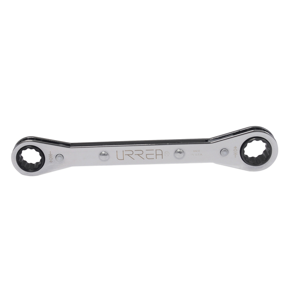 Urrea 12-Point Flat Ratcheting Box-End Wrench, 1/4" X 5/16" opening size. 1191
